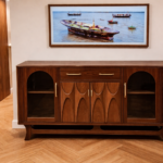walnut album cabinet